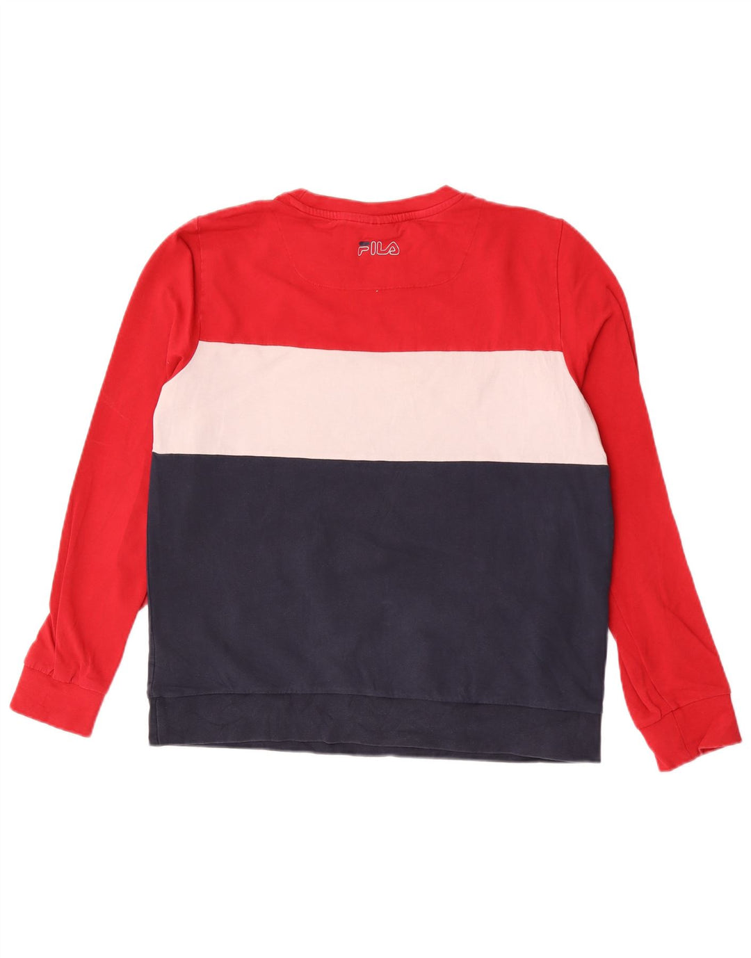 Fila Damen Grafik-Sweatshirt-Pullover UK 16 Large Mehrfarbiger Farbblock