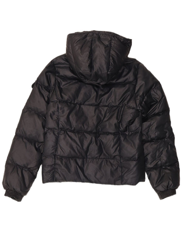 Champion Damen-Jacke mit Kapuze, gepolstert, UK 10, Größe S, Schwarz, Polyester