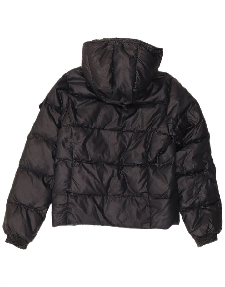 Champion Damen-Jacke mit Kapuze, gepolstert, UK 10, Größe S, Schwarz, Polyester