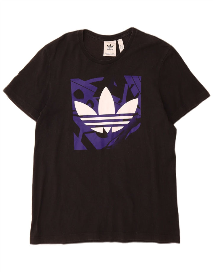 Adidas Herren Grafik T-Shirt Top Small Schwarz