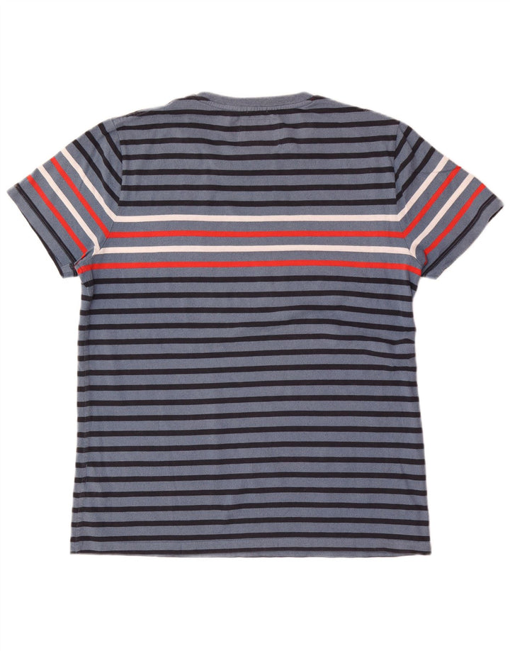 Superdry Herren T-Shirt Top 2XL blau gestreift aus Baumwolle