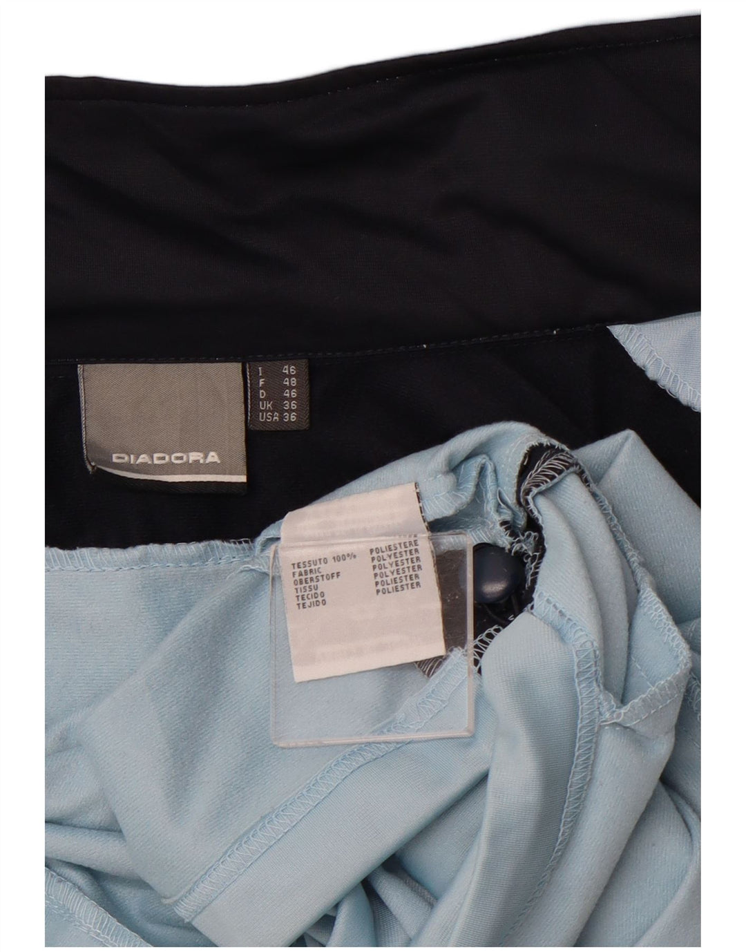 DIADORA Herren-Trainingsanzugoberteil, Jacke, Größe S, UK 36, blau, Colourblock-Polyester