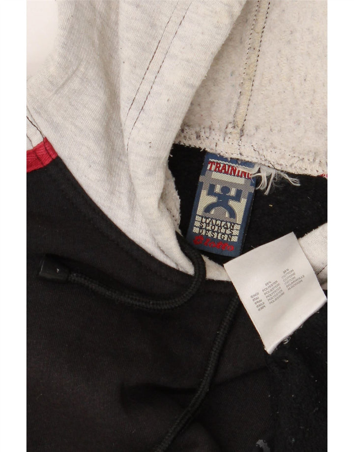 Lotto Herren Kapuzenpullover UK 38/40 Mittelschwarzes Colourblock-Polyester