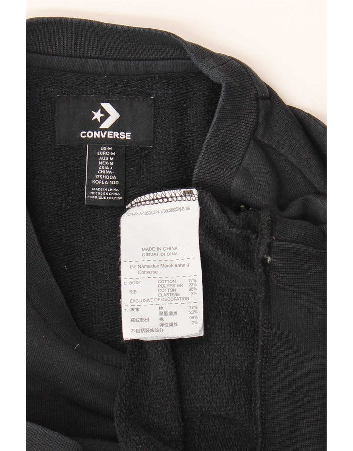 Converse Herren-Sweatshirt-Pullover, mittelschwarz, Baumwolle