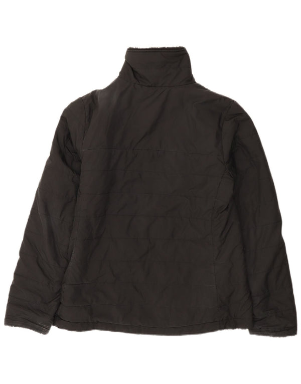 The North Face Damen Reversible Wattierte Jacke UK 14 Medium Schwarz Polyester
