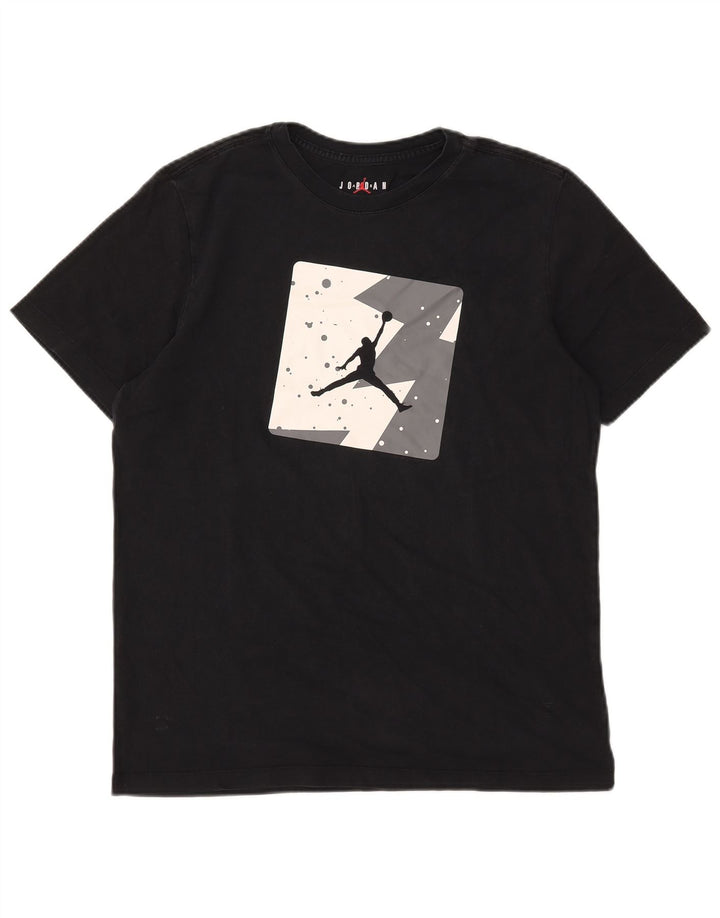 Jordan Herren-T-Shirt mit Grafik, groß, aus schwarzer Baumwolle