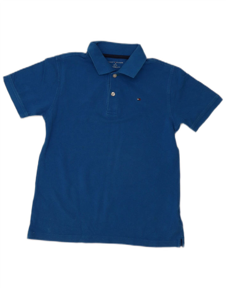 Tommy Hilfiger Poloshirt für Jungen, 8–9 Jahre, mittelblaue Baumwolle