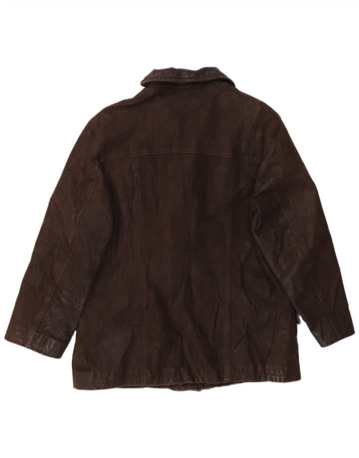 RELISH Damen Lederjacke IT 46 Großes braunes Leder