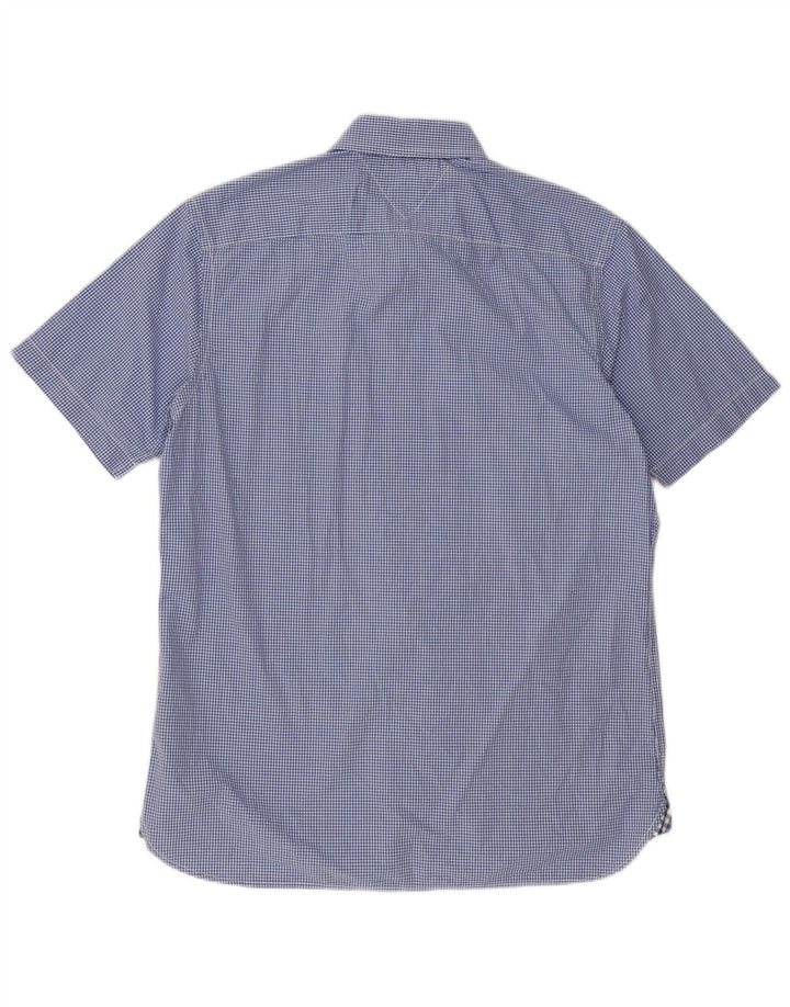 TOMMY HILFIGER Herren Regular Fit Kurzarmhemd Mittelblauer Gingham