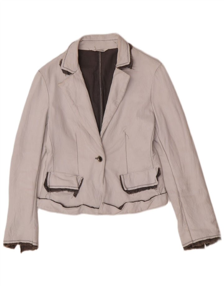 Victory Damen-Blazerjacke mit 1 Knopf, IT 44, Mittel, gebrochenes Weiß, klassisch