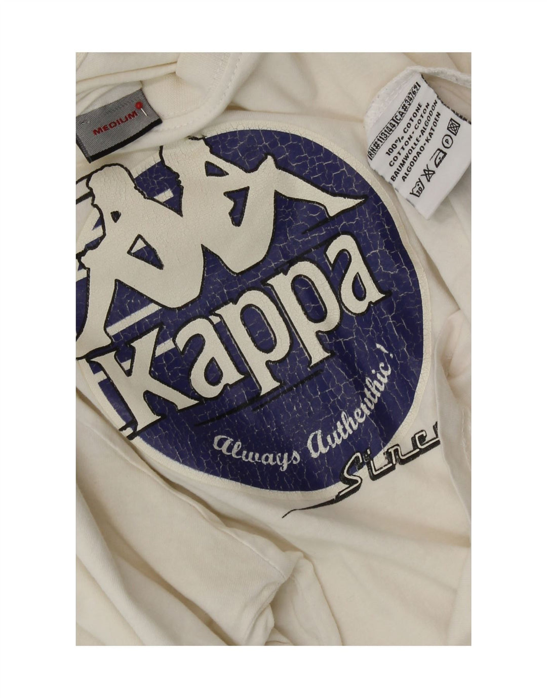 Kappa Herren-T-Shirt mit Grafik, mittelweiße Baumwolle
