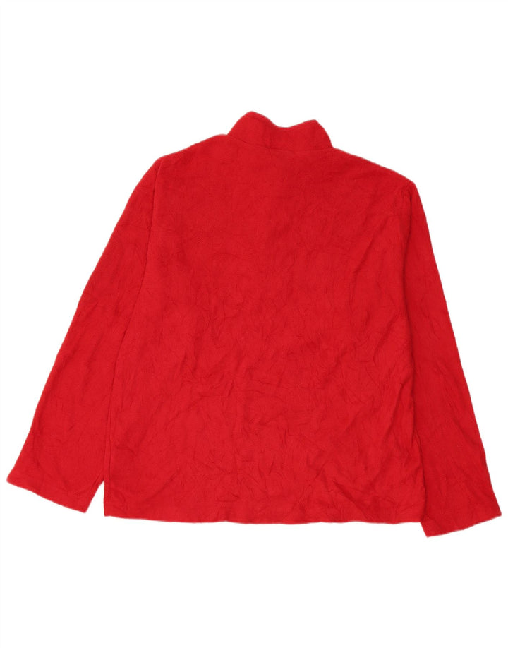 Starter Damen-Fleecepullover mit Reißverschluss am Hals, UK 20 2XL, rotes Polyester
