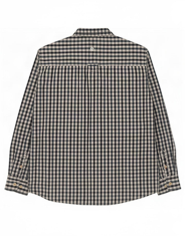 Fat Face Herrenhemd XL aus grüner Gingham-Baumwolle