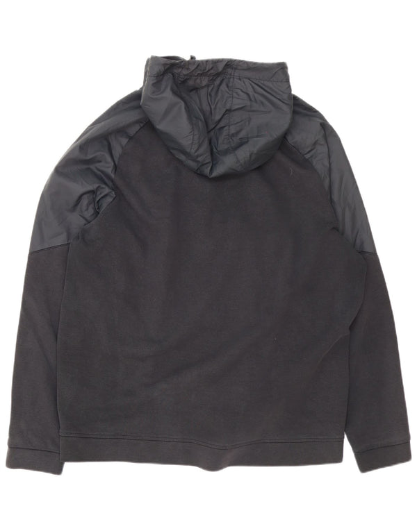 Nike Herren-Kapuzenpullover mit Reißverschluss, 2XL, schwarze Baumwolle