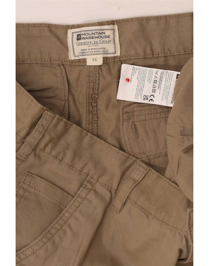 Mountain Warehouse Herren-Cargoshorts, W36, Größe L, Beige, Baumwolle