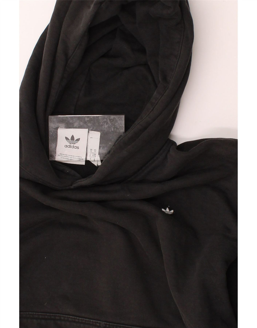 ADIDAS Mens Hoodie Jumper Medium Black Cotton Vintage Adidas and Second-Hand Adidas from Messina Hembry 