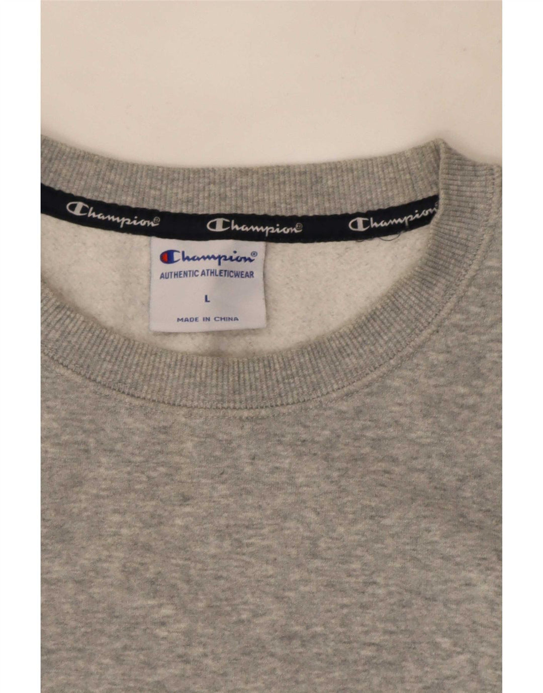 Champion Herren-Sweatshirt mit Grafik, groß, grau gesprenkelte Baumwolle