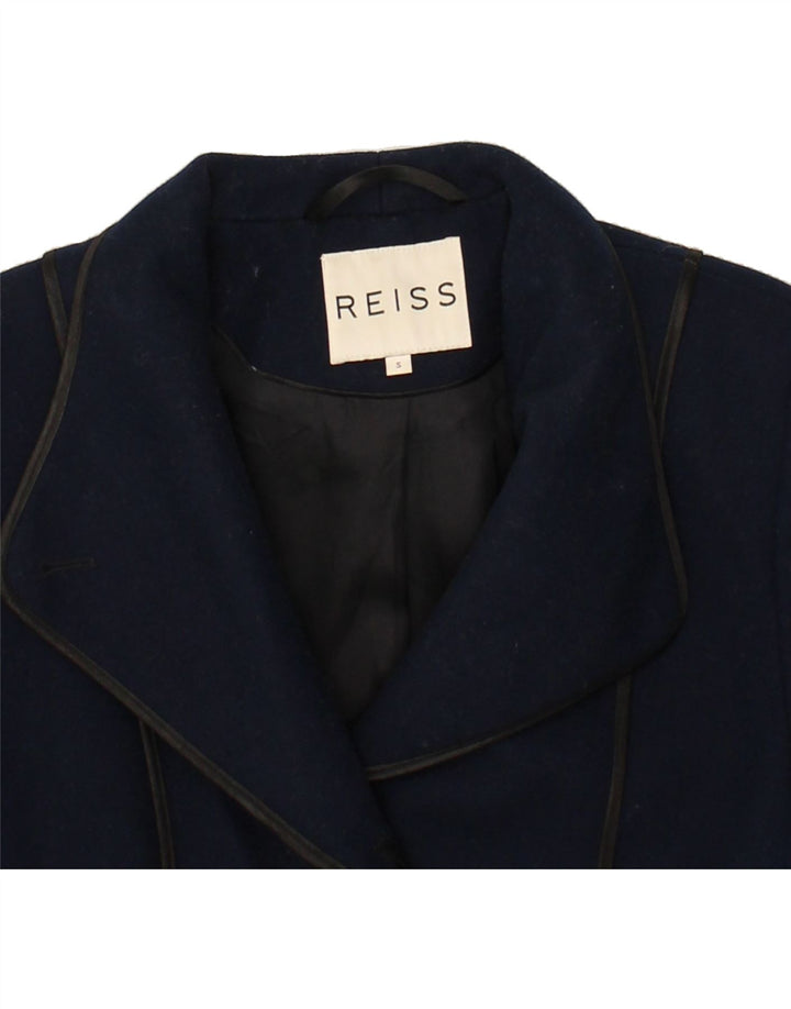 REISS Womens Blazer Jacket UK 10 Small Navy Blue New Wool Vintage Reiss and Second-Hand Reiss from Messina Hembry 