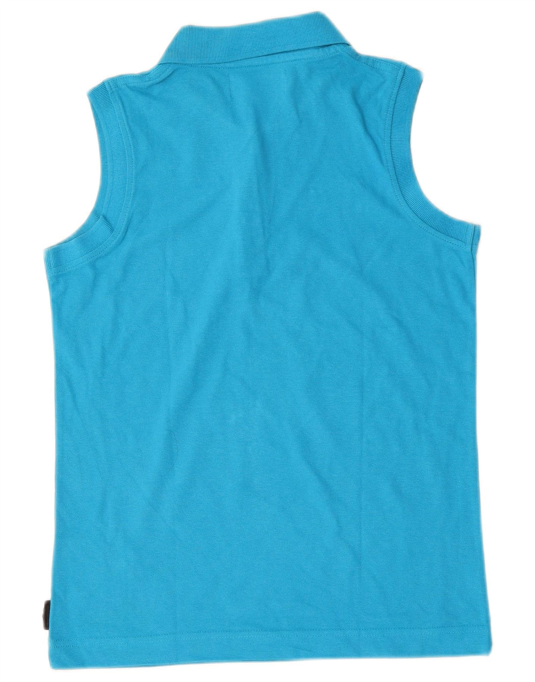 Kappa Damen Ärmelloses Poloshirt UK 12 Mittelblaue Baumwolle