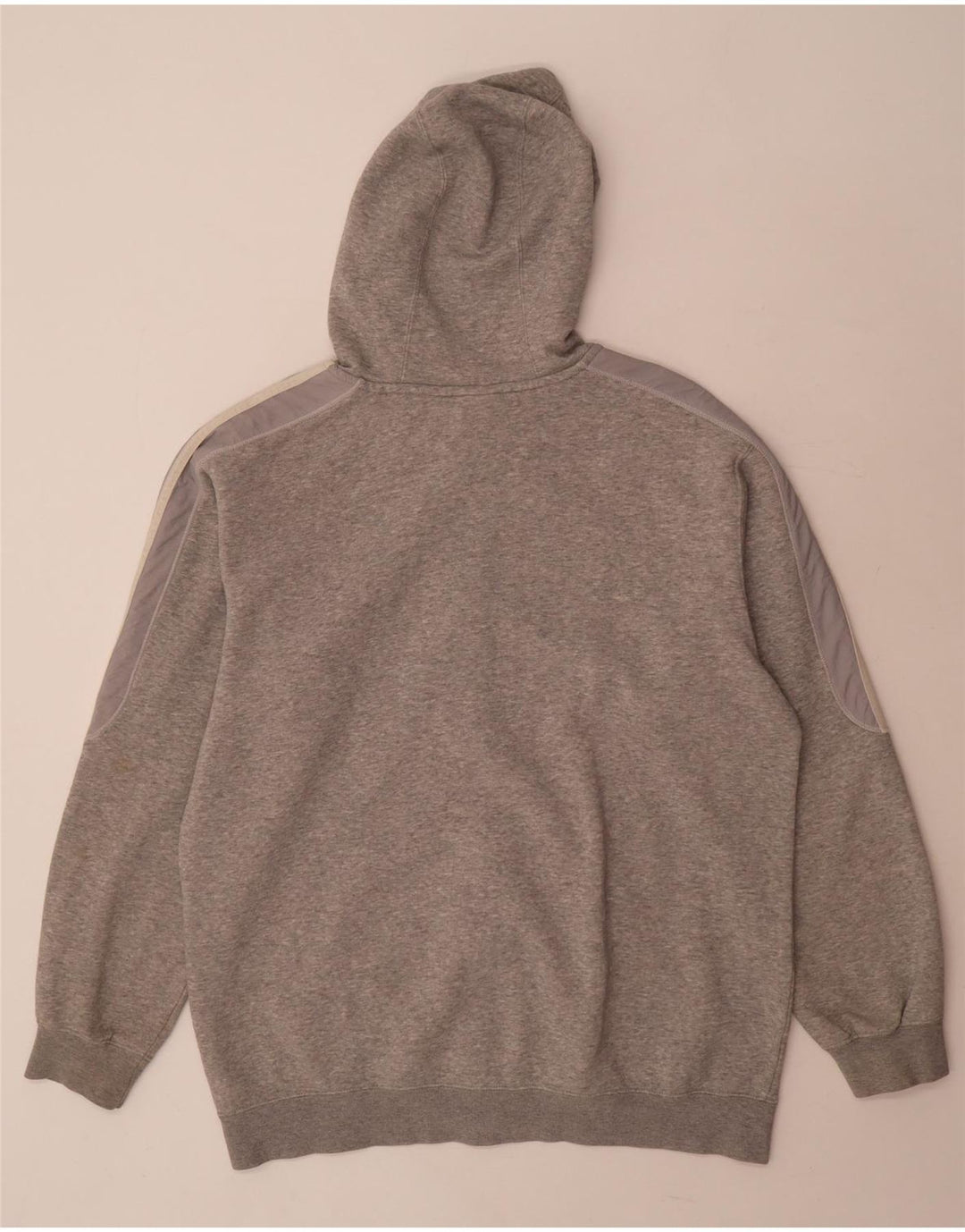 Adidas Herren-Kapuzenpullover mit Reißverschluss, groß, graue Baumwolle