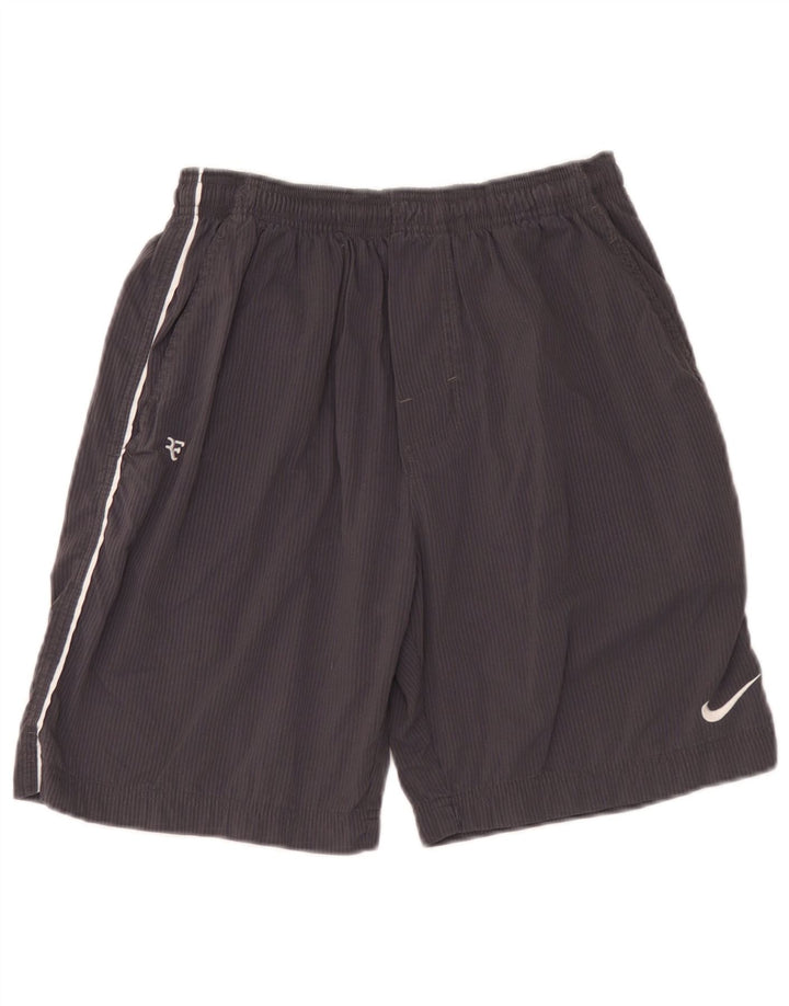 Nike Herren-Sportshorts, klein, grau, Nadelstreifen