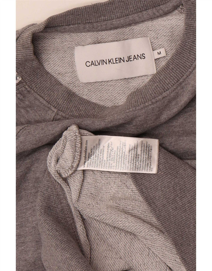 Calvin Klein Jeans Herren-Sweatshirt mit Grafik, mittelgraue Baumwolle