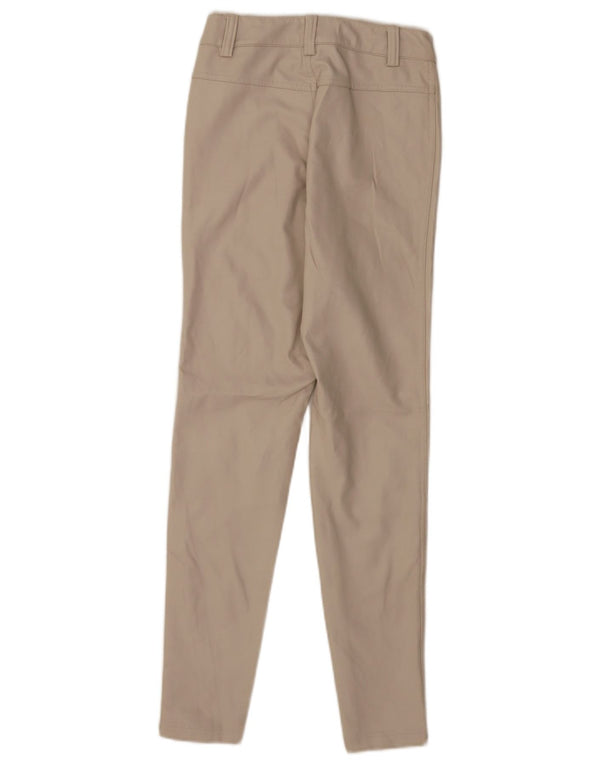 Topshop Damen Slim Kunstlederhose UK 6 XS W24 L27 Beige Polyester