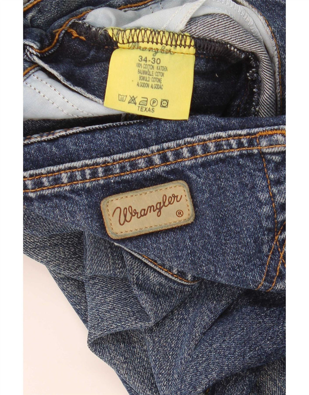 Wrangler Herren Straight Jeans W34 L30 Blaue Baumwolle