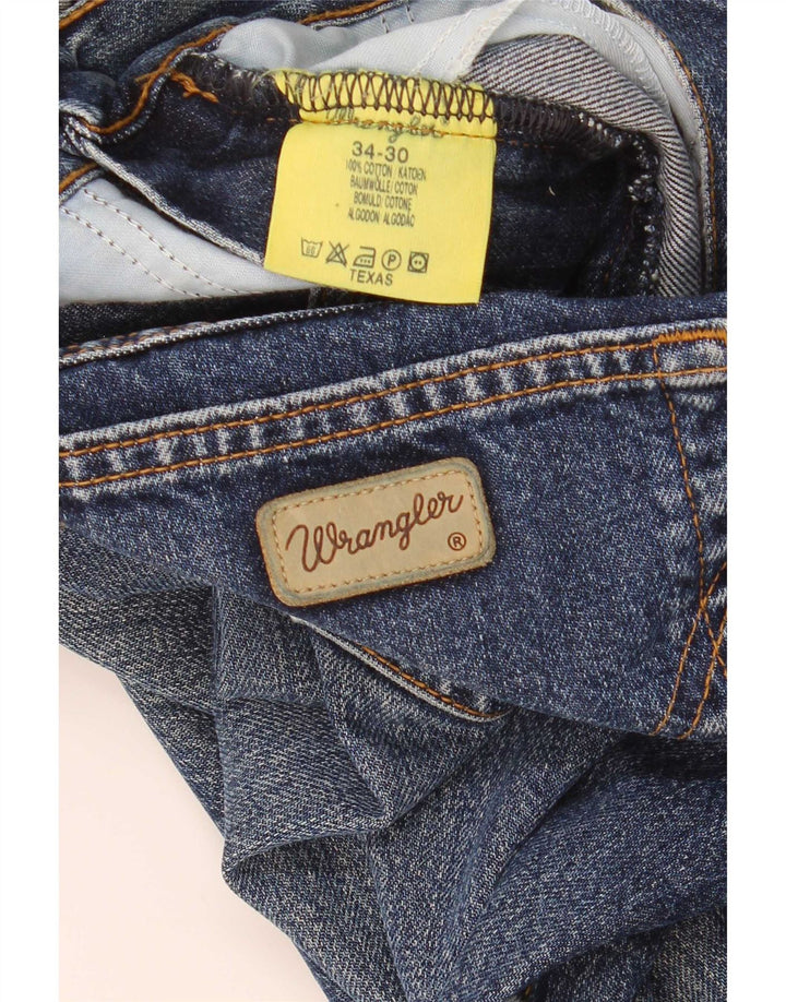 Wrangler Herren Straight Jeans W34 L30 Blaue Baumwolle