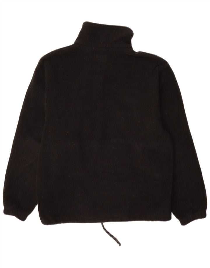 Aesse Herren-Fleecepullover mit Reißverschluss am Hals, Mittelschwarzes Polyester