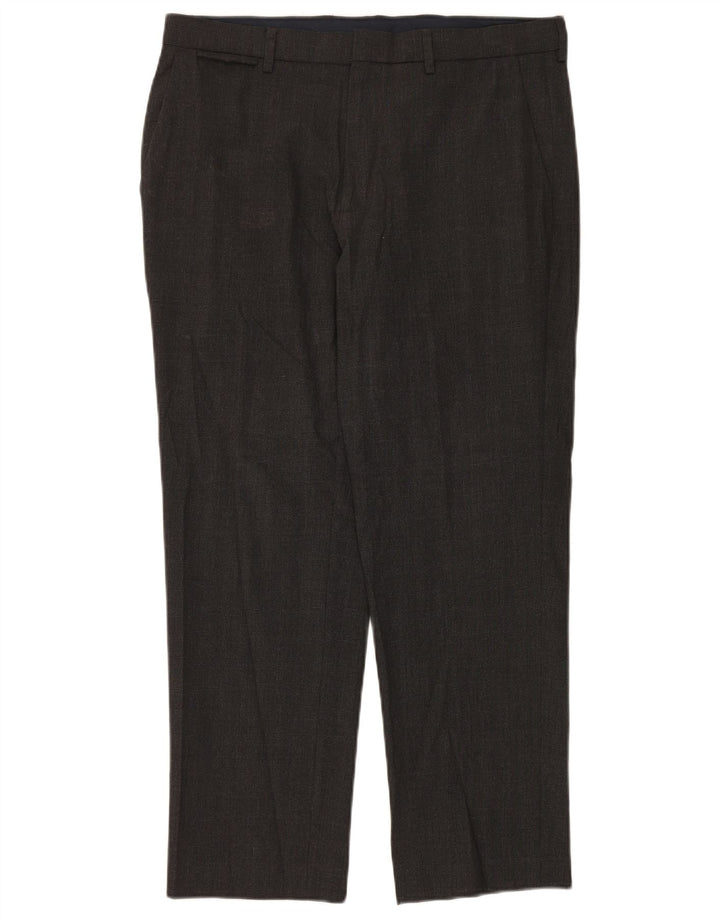 Marks & Spencer Herren-Chinohose mit normaler Passform, W34, L29, Grau, Polyester