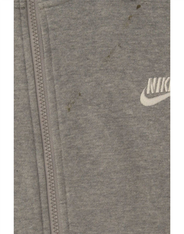 Nike Herren-Kapuzenpullover mit Reißverschluss, XL, graue Baumwolle