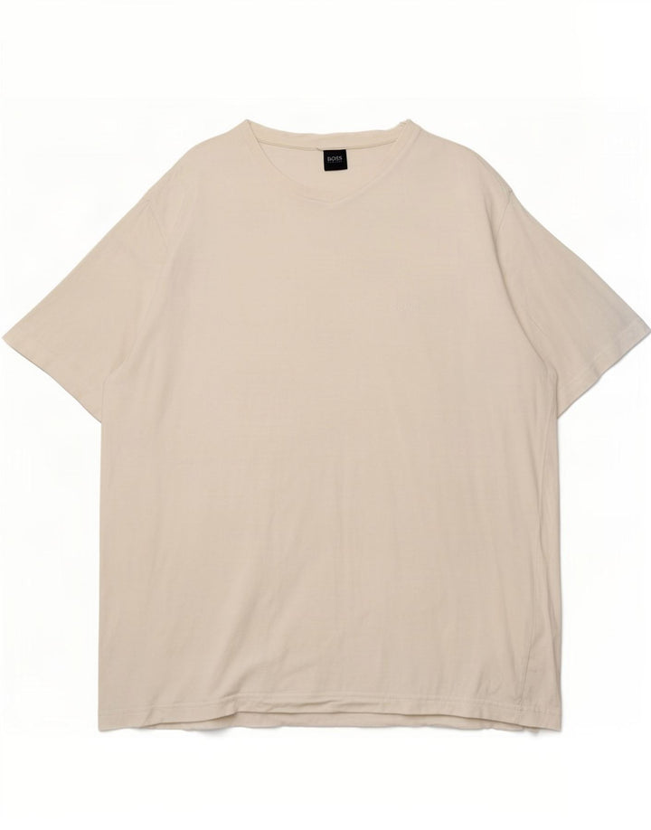 Hugo Boss Herren T-Shirt Top XL Weiße Baumwolle