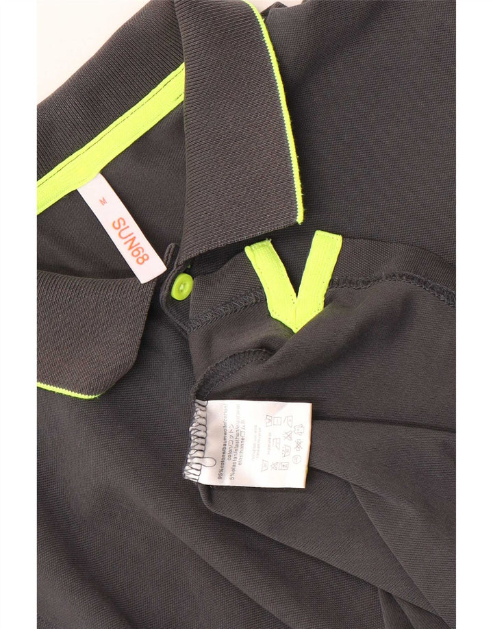 Sun68 Herren-Poloshirt aus mittelgrauer Baumwolle