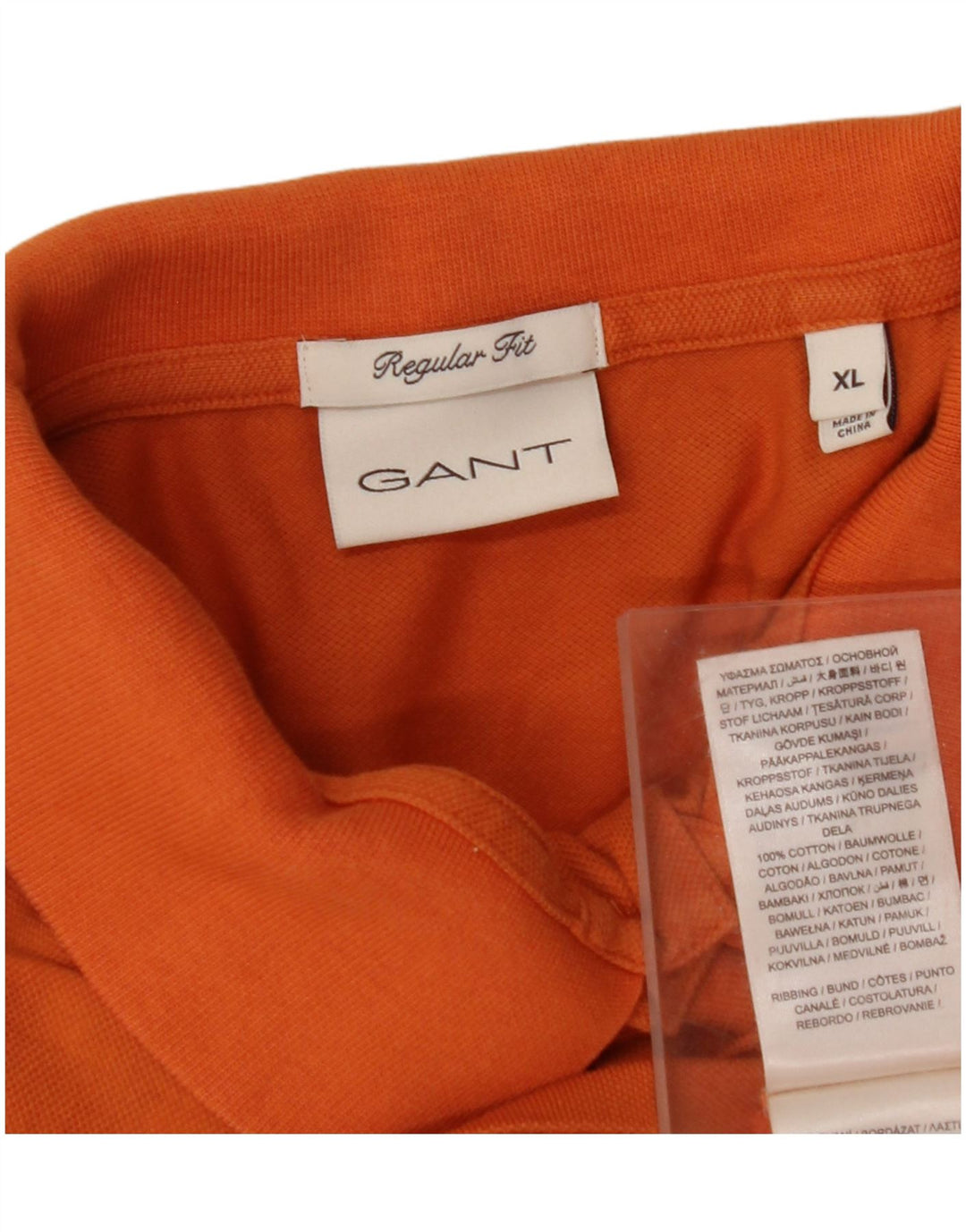 GANT Herren Regular Fit Poloshirt XL Orange Baumwolle