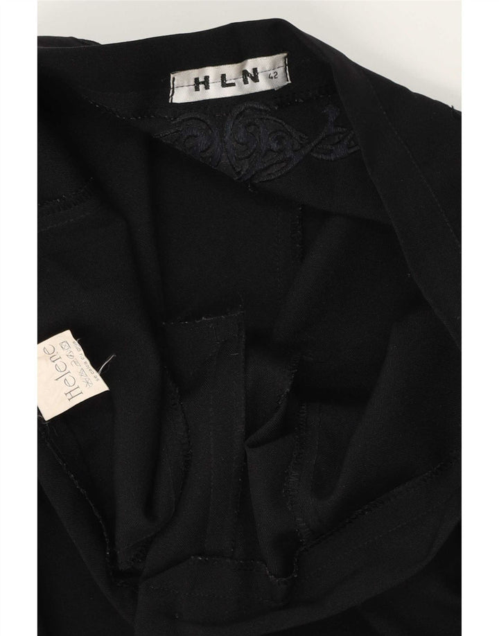 Vintage Damen gerade Cargohose IT 42 Medium W28 L32 Schwarz