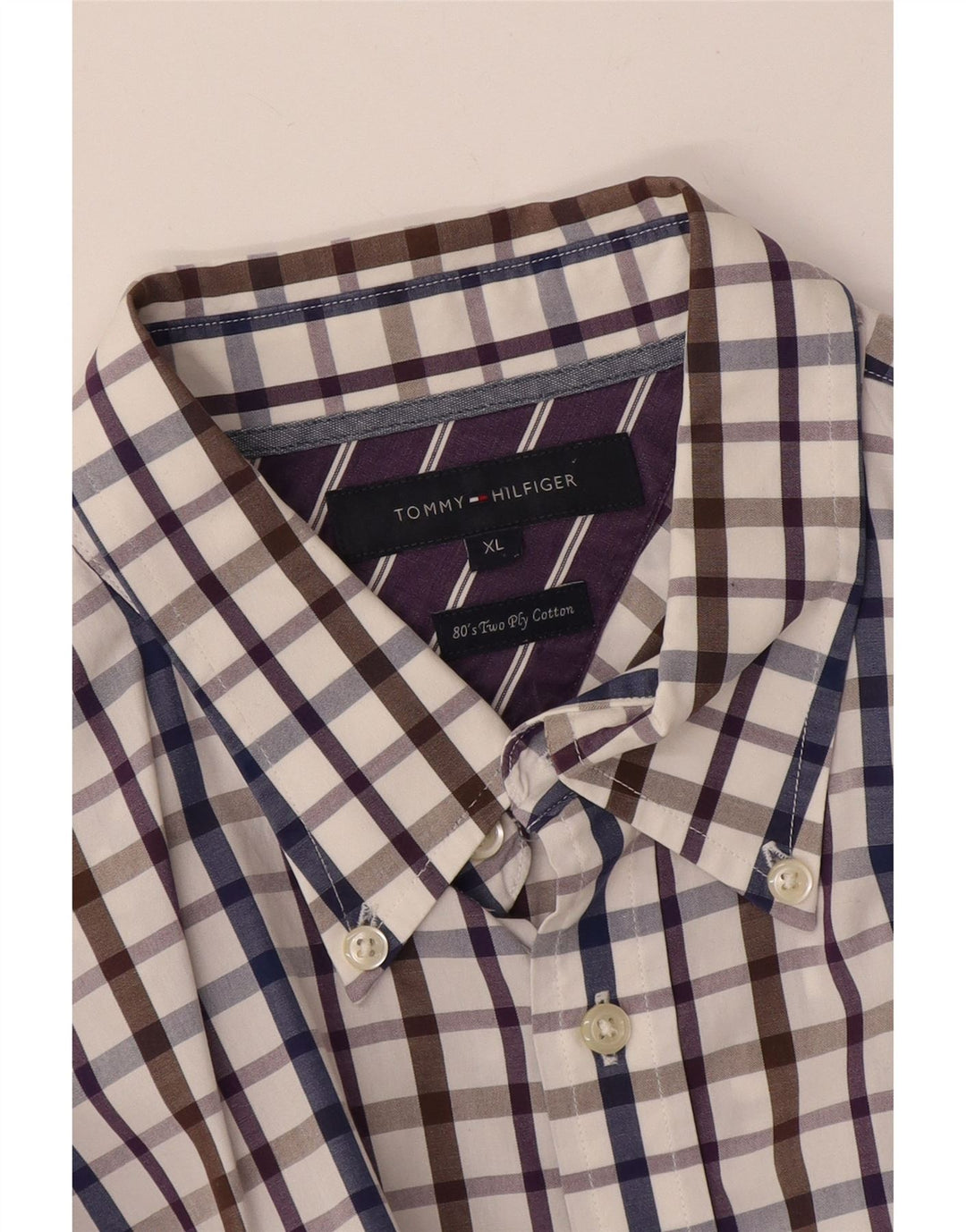 Tommy Hilfiger Herrenhemd XL, mehrfarbig, kariert, Baumwolle