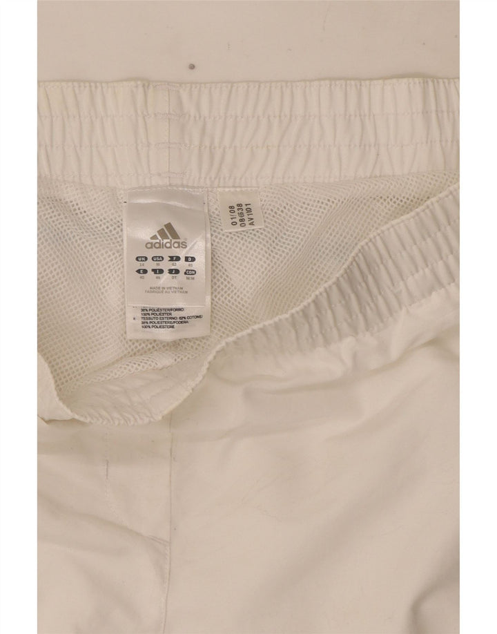 Adidas Damen Bermuda Sport Shorts UK 14 Mittelweißes Polyester