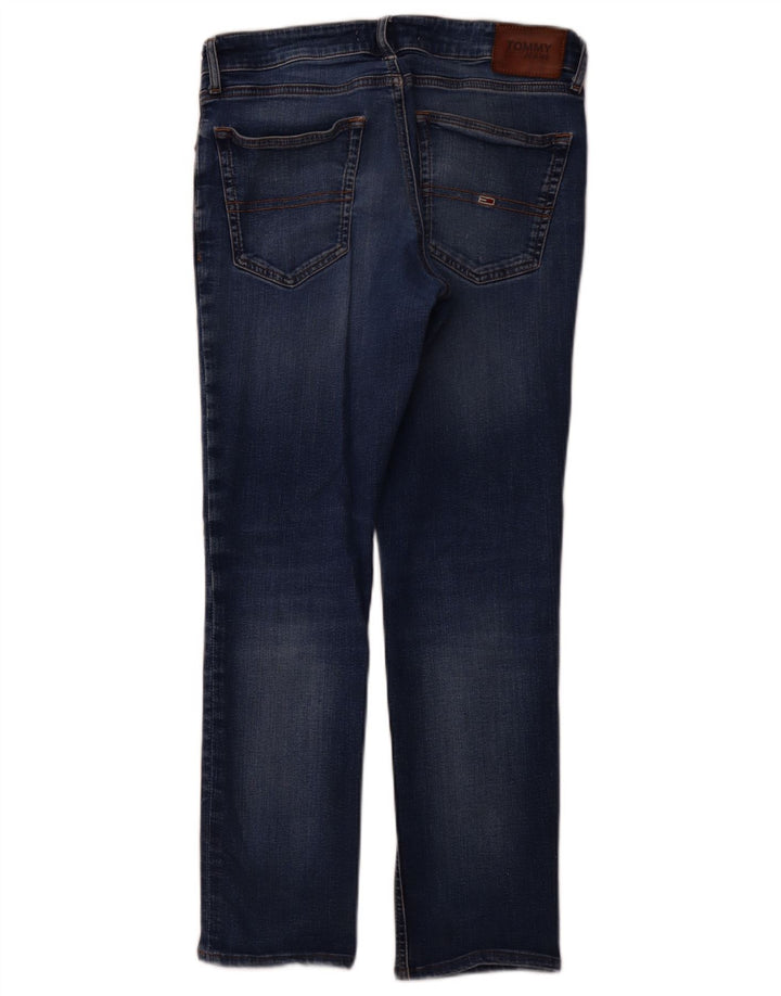 TOMMY HILFIGER Damen Straight Jeans W32 L27 Blaue Baumwolle