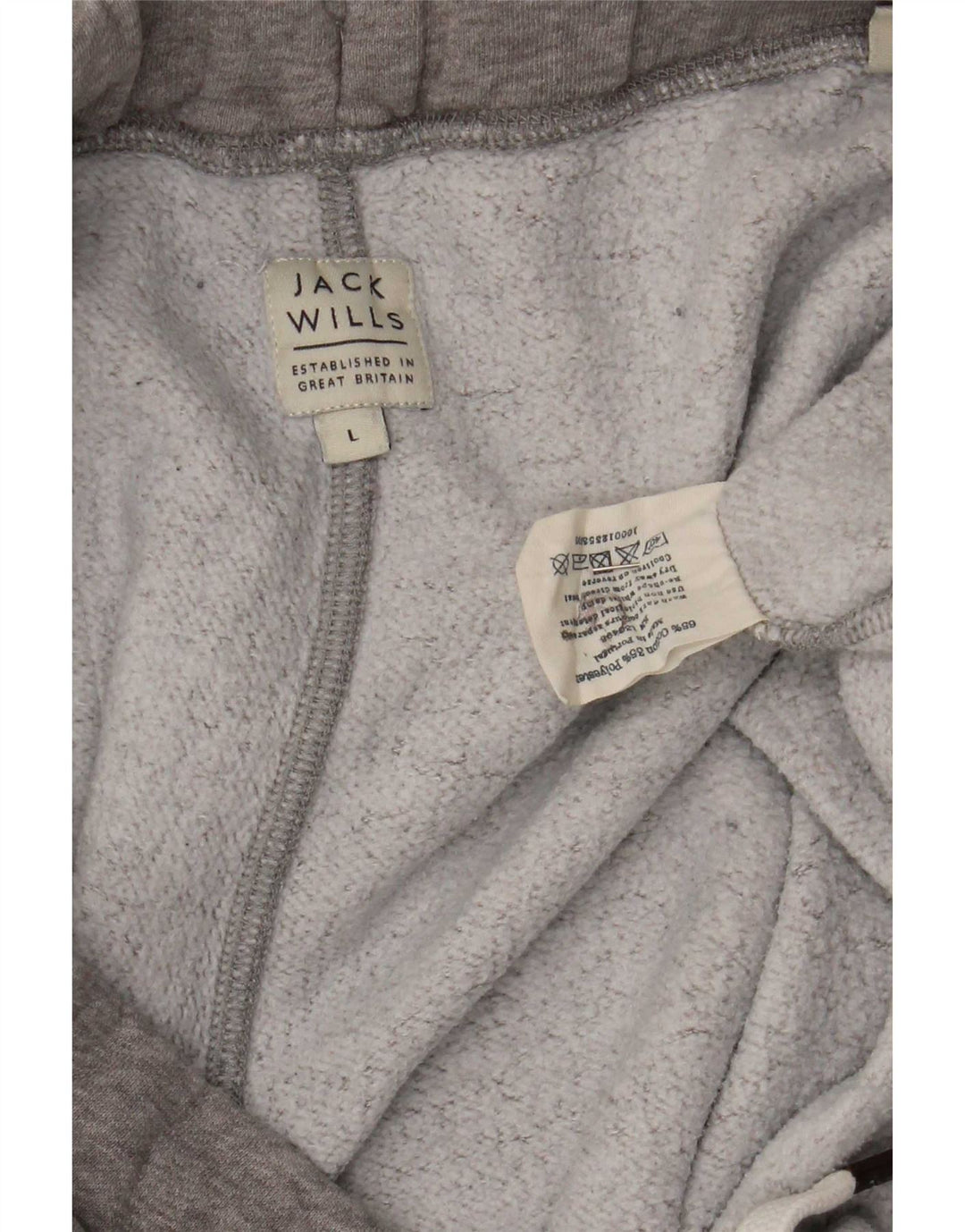 Jack Wills Herren-Trainingsanzughose mit grafischem Muster, große graue Baumwolle
