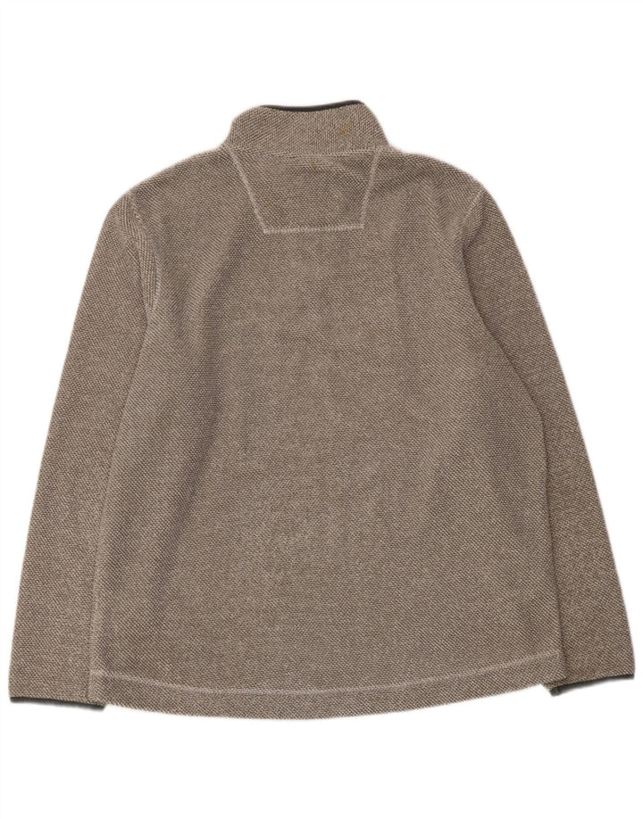 WEIRD FISH Herren-Fleecepullover mit Reißverschluss am Hals, XL, grau, Polyester