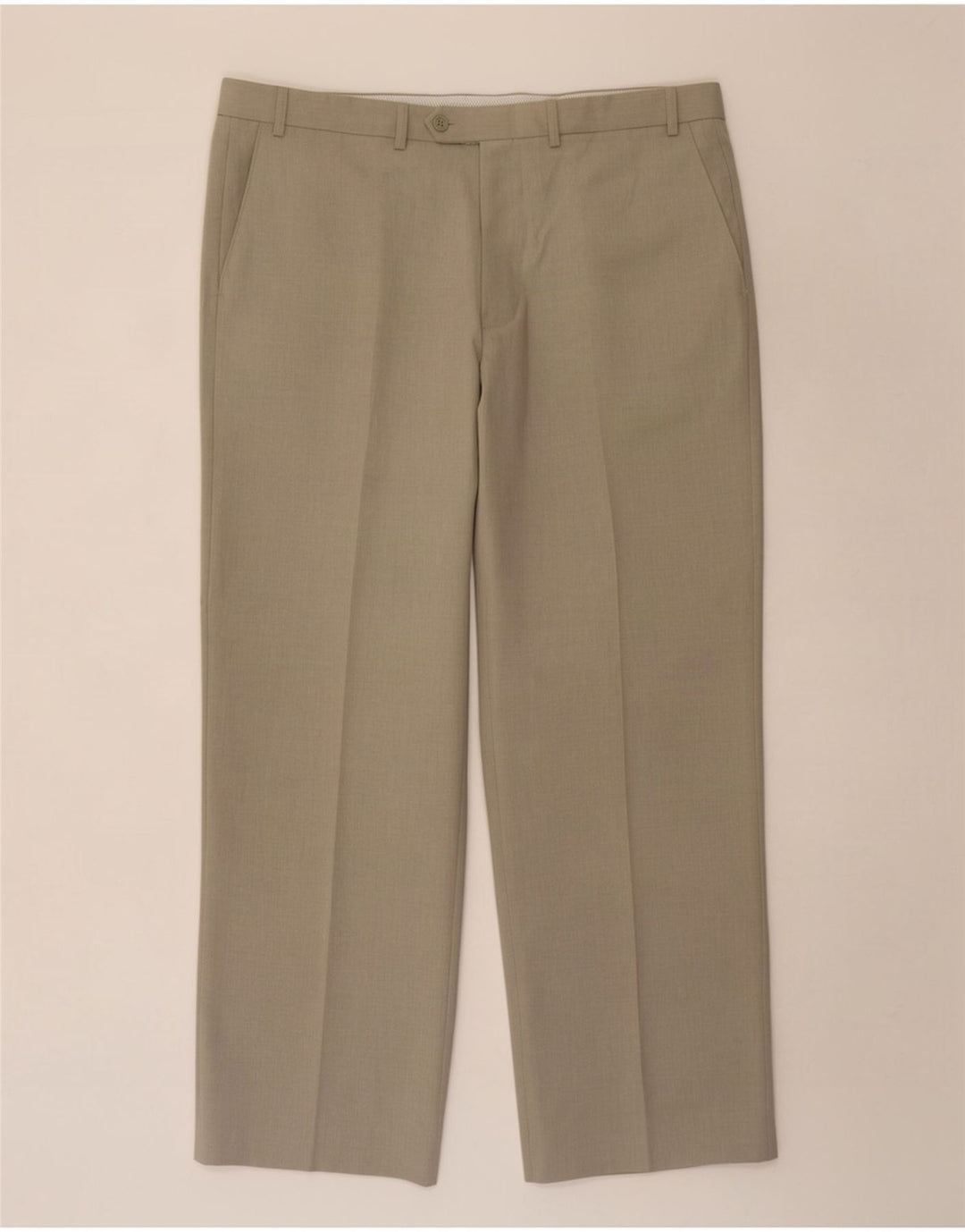 Gerade Herren-Anzughose von Marks & Spencer, W38, L30, Beige, Polyester