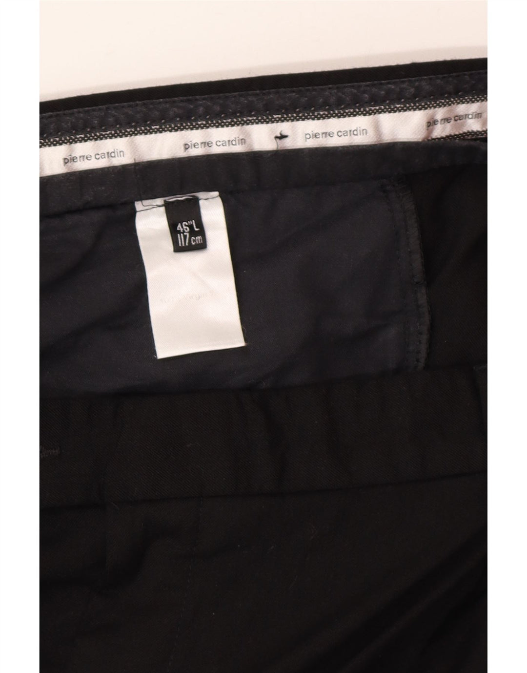 Pierre Cardin Herren-Anzughose mit Pegged-Anzug, W46, L33, schwarze Wolle