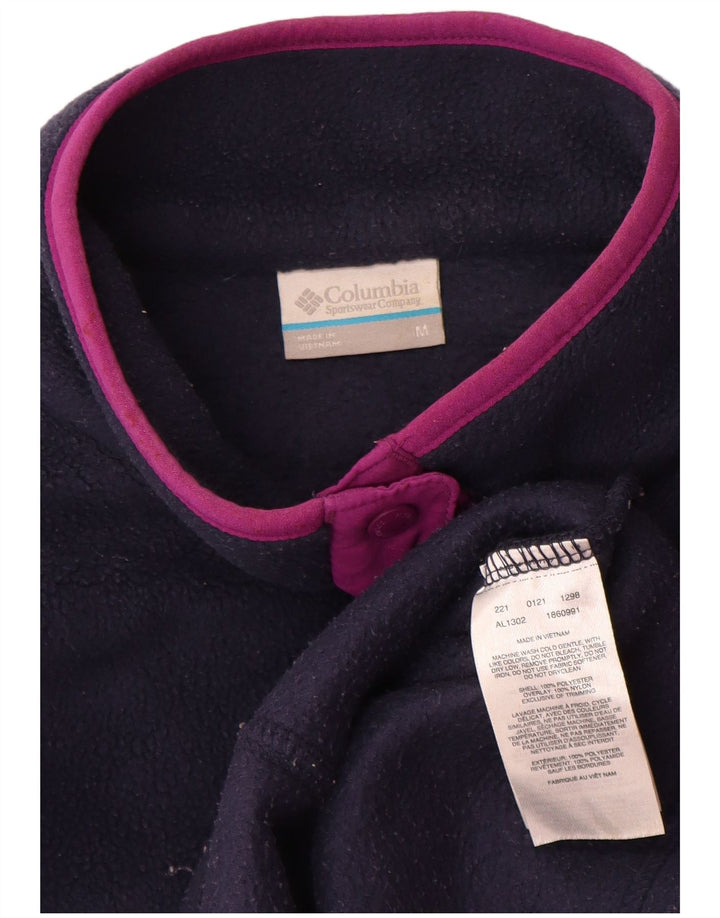 Columbia Damen-Fleecepullover mit Knopfkragen, UK 14, mittelmarineblau, Polyester