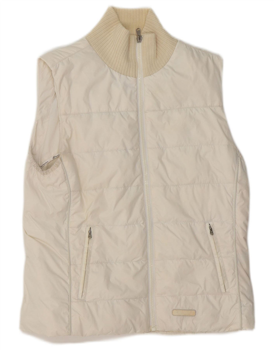 CHAMPION Damen Wattierte Weste UK 10 Small Weiß