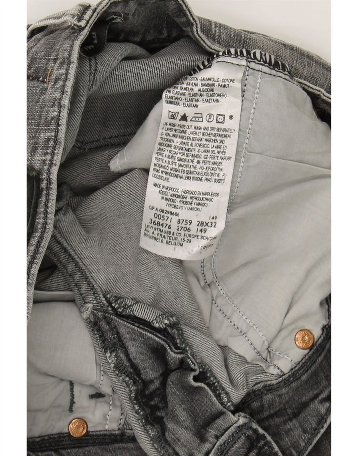 LEVI'S Womens 571 Slim Jeans W28 L32 Grey Cotton Vintage Levi's and Second-Hand Levi's from Messina Hembry 