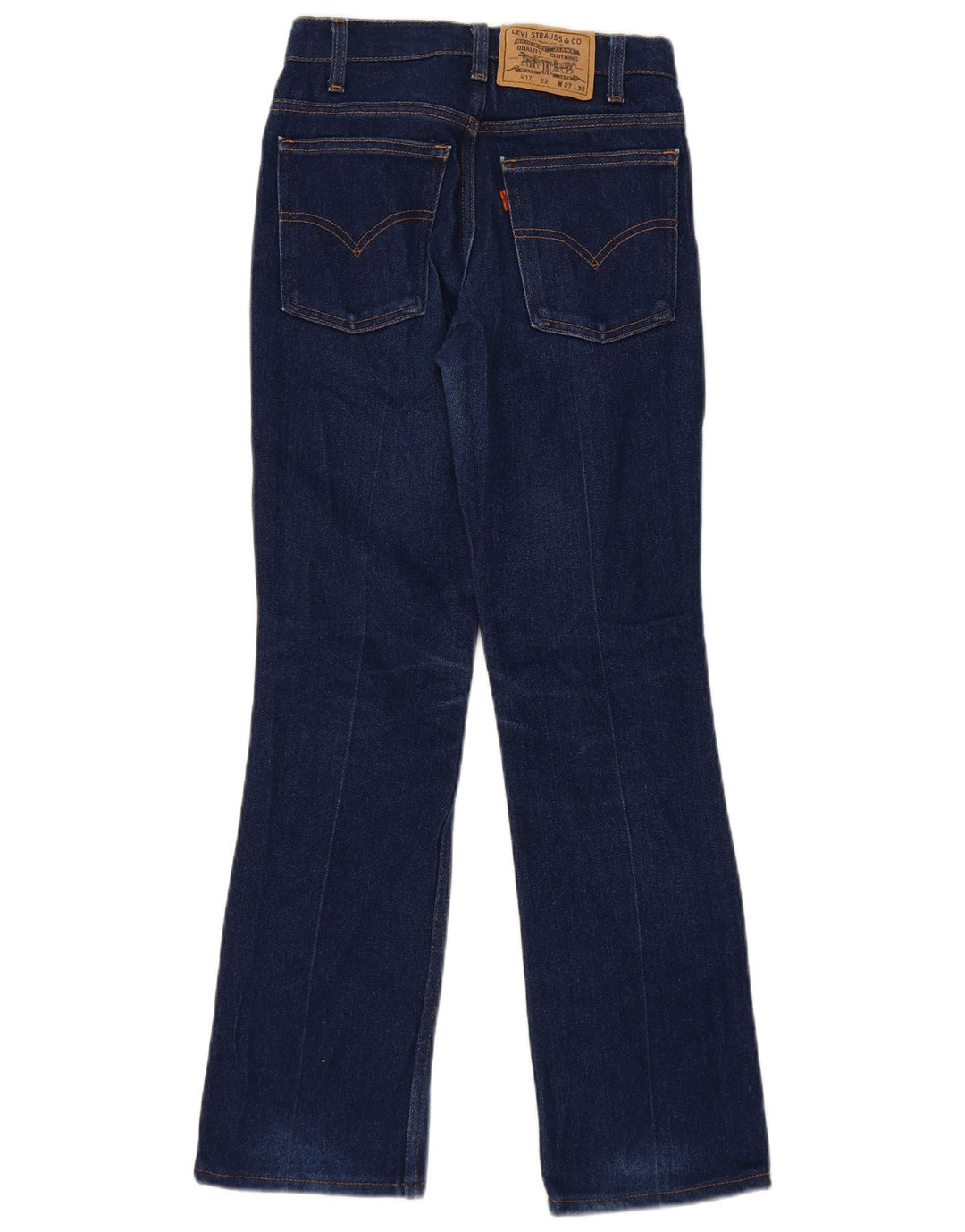 LEVI'S Womens 417 Bootcut Jeans W27 L28 Navy Blue Cotton