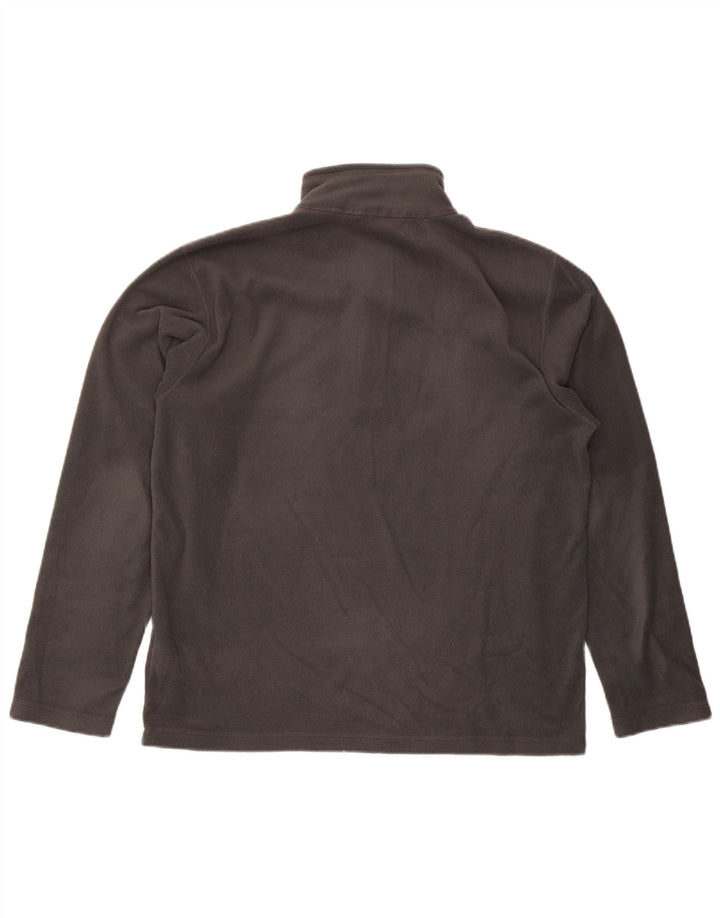 The North Face Herren-Fleecepullover mit Reißverschluss am Hals, großes graues Polyester