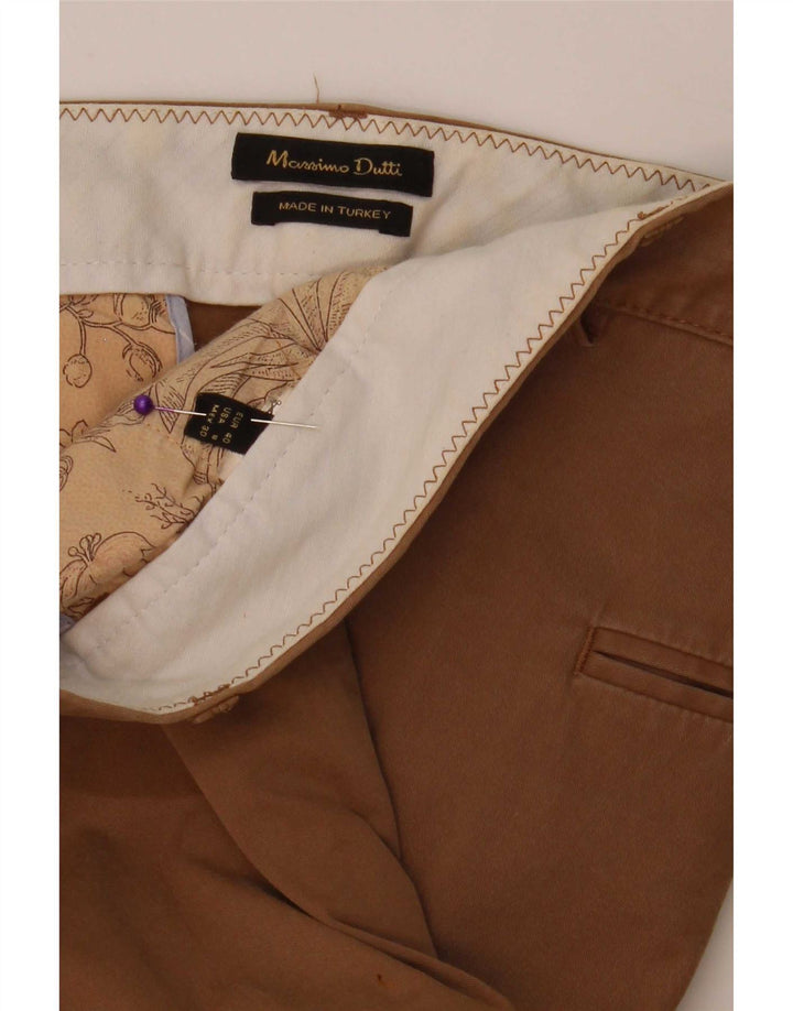 Massimo Dutti Damen Slim Chino-Hose EU 40 Medium W30 L30 Beige