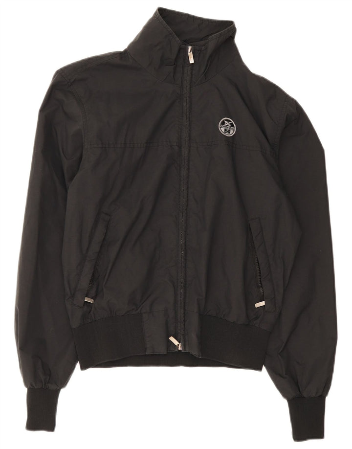 North Sails Herren Regenjacke UK 36 Small Schwarz Polyamid